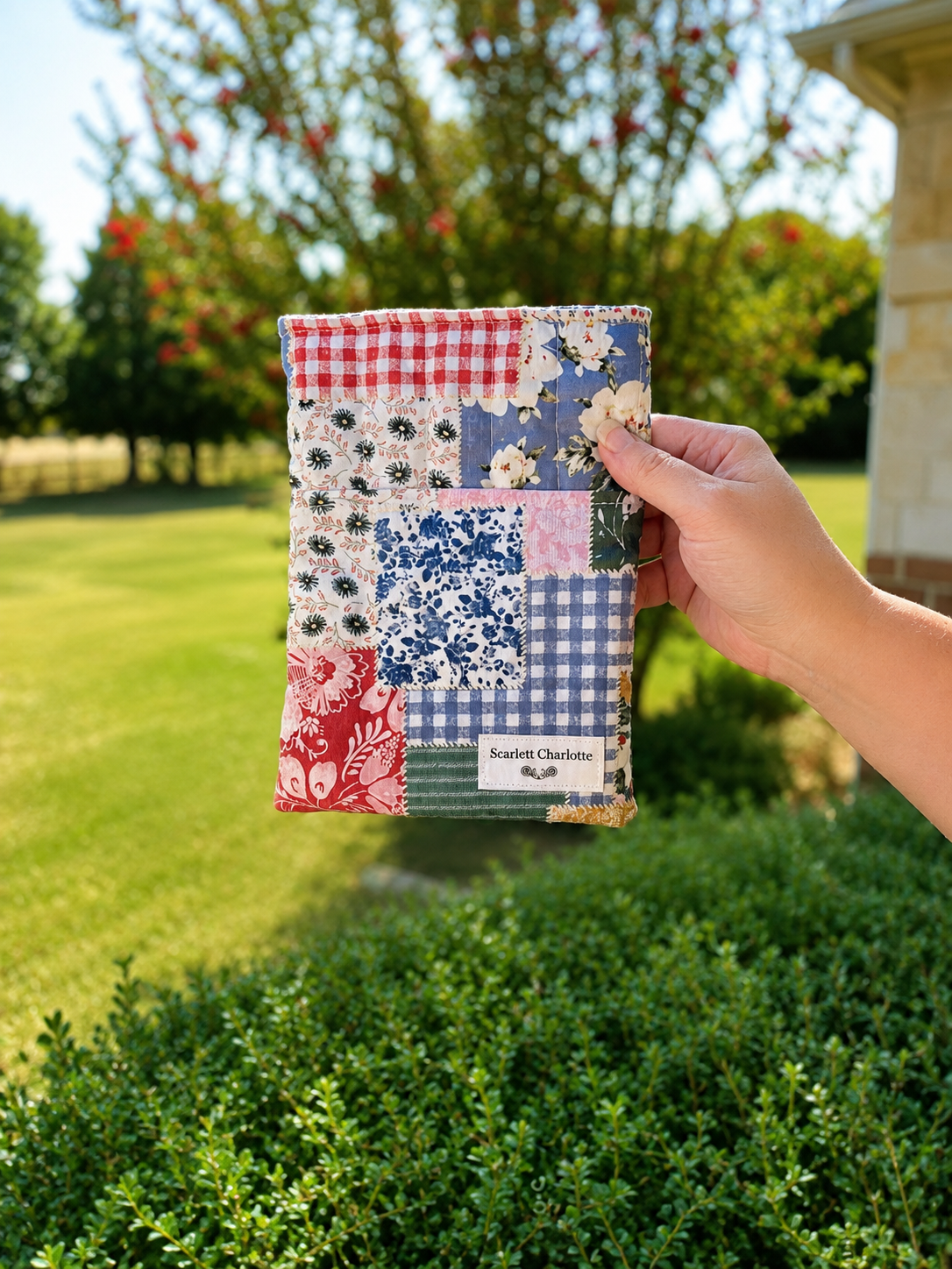 Colorful Boho Patchwork Quilted E-Reader and Book Sleeves