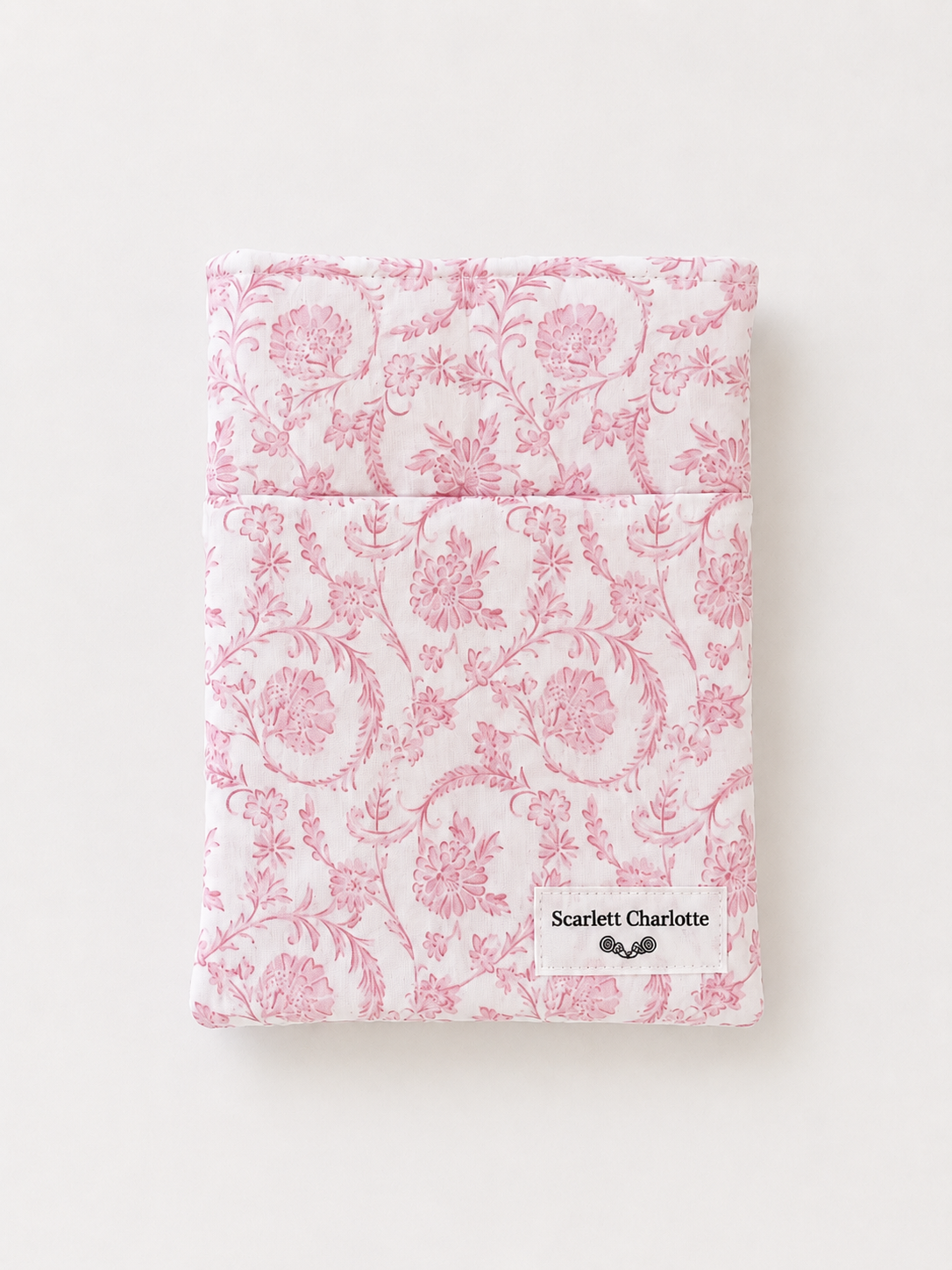 Cottage Pink Chinoiserie Quilted E-Reader and Book Sleeves