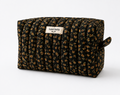 Ditsy Autumn Floral on Black Large Makeup Bag