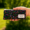 Mixed Mini Florals on Black Pencil Case