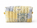 Blue & Yellow Floral Patchwork Large Make-up Bag