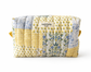 Blue & Yellow Floral Patchwork Large Make-up Bag
