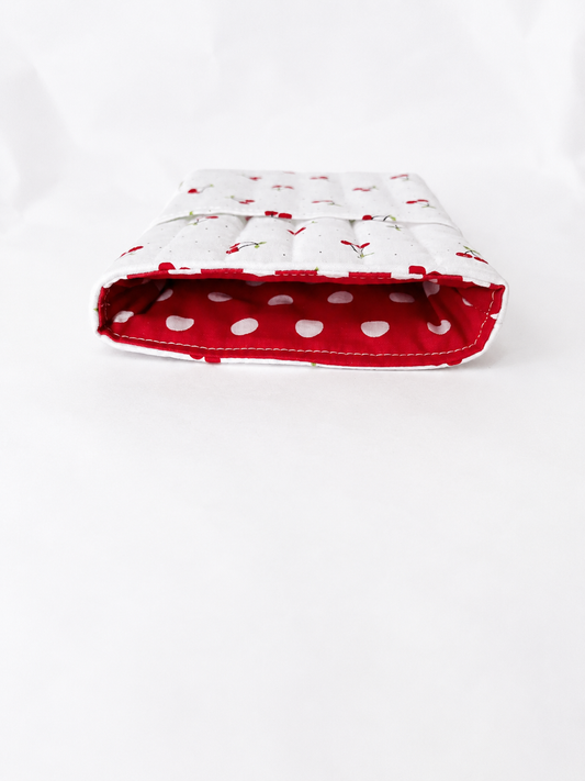 Cheerful Cherry Quilted E-Reader and Book Sleeves