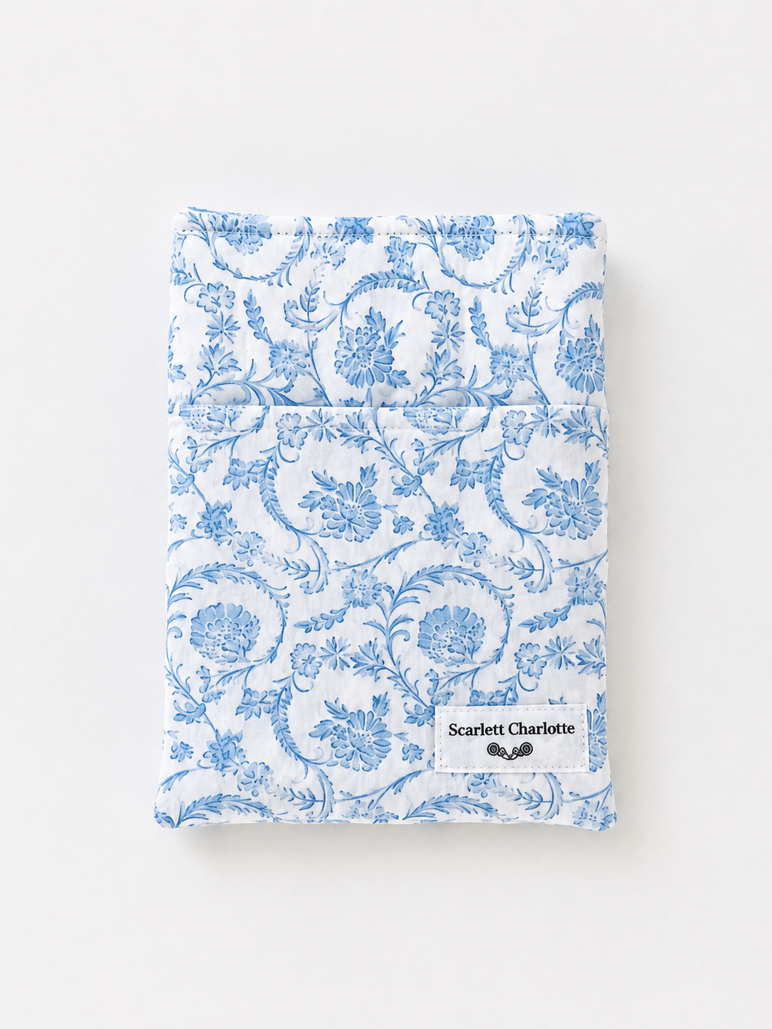 Cottage Blue Chinoiserie Quilted E-Reader and Book Sleeves