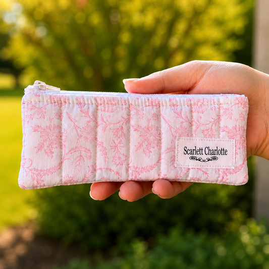 Cottage Pink Chinoiserie Pencil Case