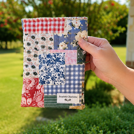Colorful Boho Patchwork Quilted E-Reader and Book Sleeves