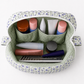 Delicate Purple Floral Large Makeup Bag